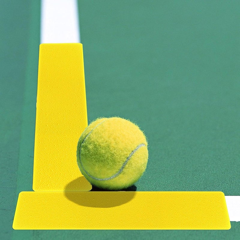 AojSup 24 Pcs Court Line Marker Kit, Yellow Boundaries Markers Lines Set, Pickleball Court Lines Kit for Tennis Basketball Volleyball Badminton Pickleball Net Courts Outdoor or Indoor Training - Image 5